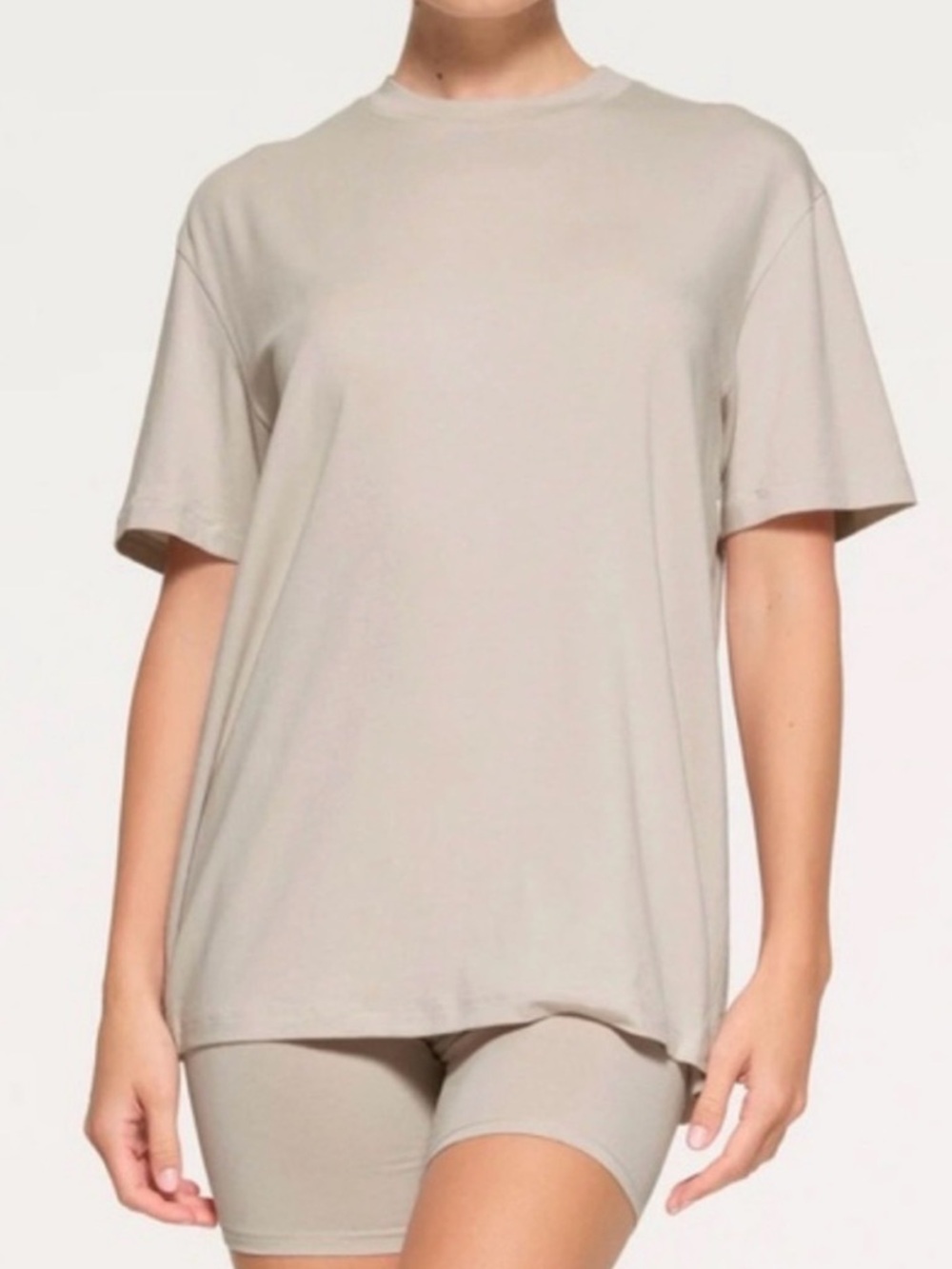 SKIMS Boyfriend T-Shirt | Stone | Size XXS